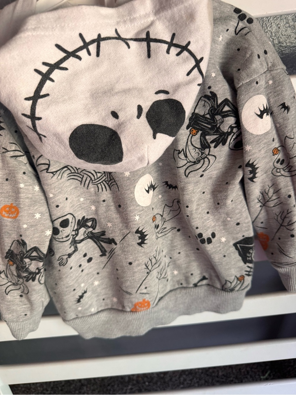 Disney Gray & Orange Halloween Jack Skellington Hoodie - Picture 4 of 4